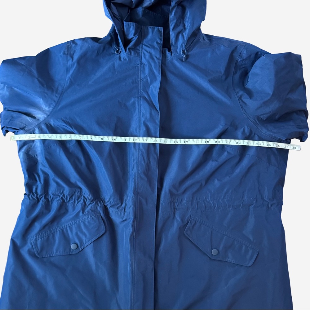 Lands’ End Navy Squall Hooded Waterproof Raincoat • Sealed Seams • Plus Size 2X - Picture 6 of 12